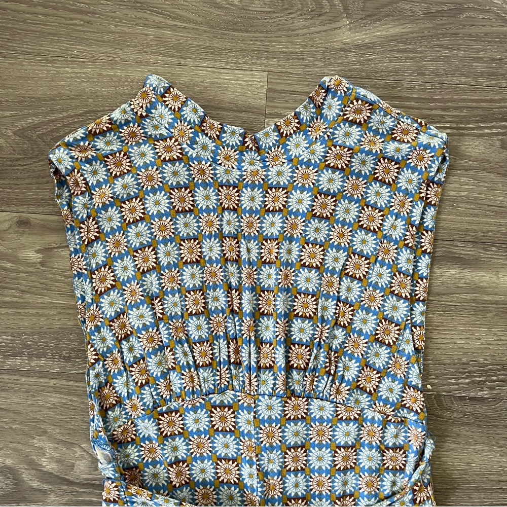 Free People Blue and Orange Patterned Jumpsuit - Picture 6 of 11